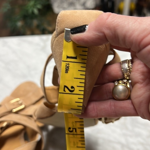 J. Crew Tan Suede Ankle Wrap Strap Sandal Size 10 NEW! - Picture 4 of 9